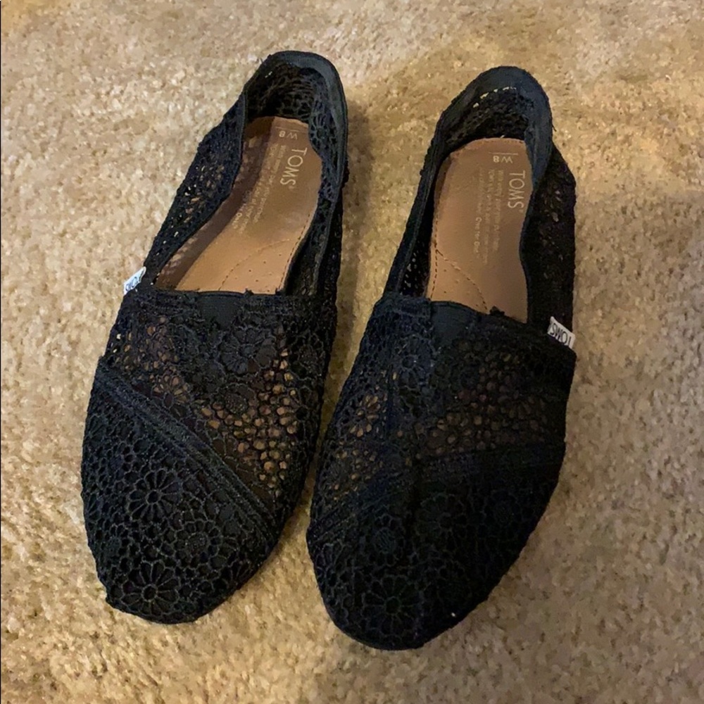Black Lace Toms 8